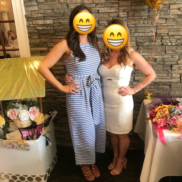 1901 Jumpsuit; blue and white stripes - Picture 3 of 3